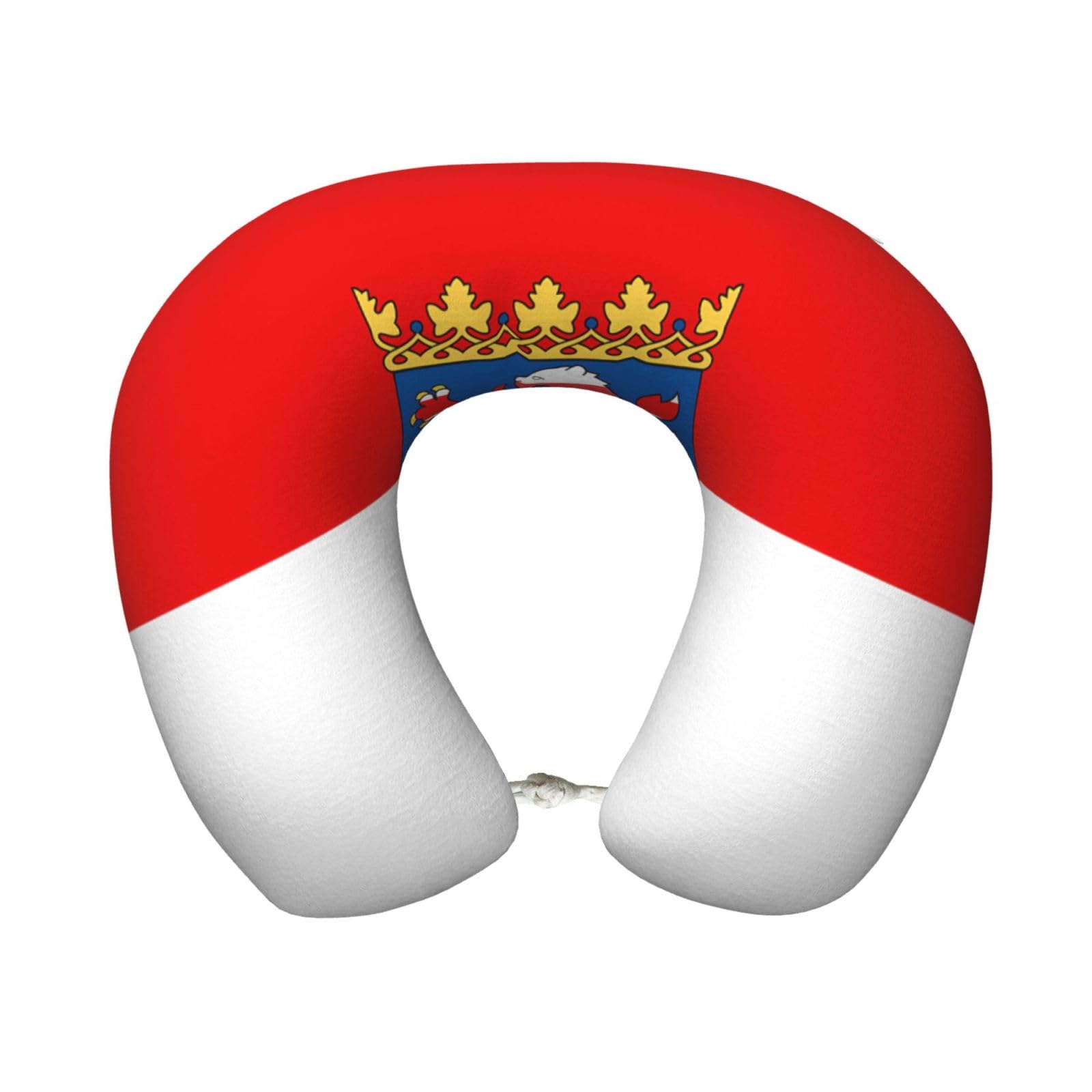 peiyeety Comfortable Flag of Hesse Print Memory Foam Travel Pillow - U-Shaped Neck Support for Trips, Office Naps, and More