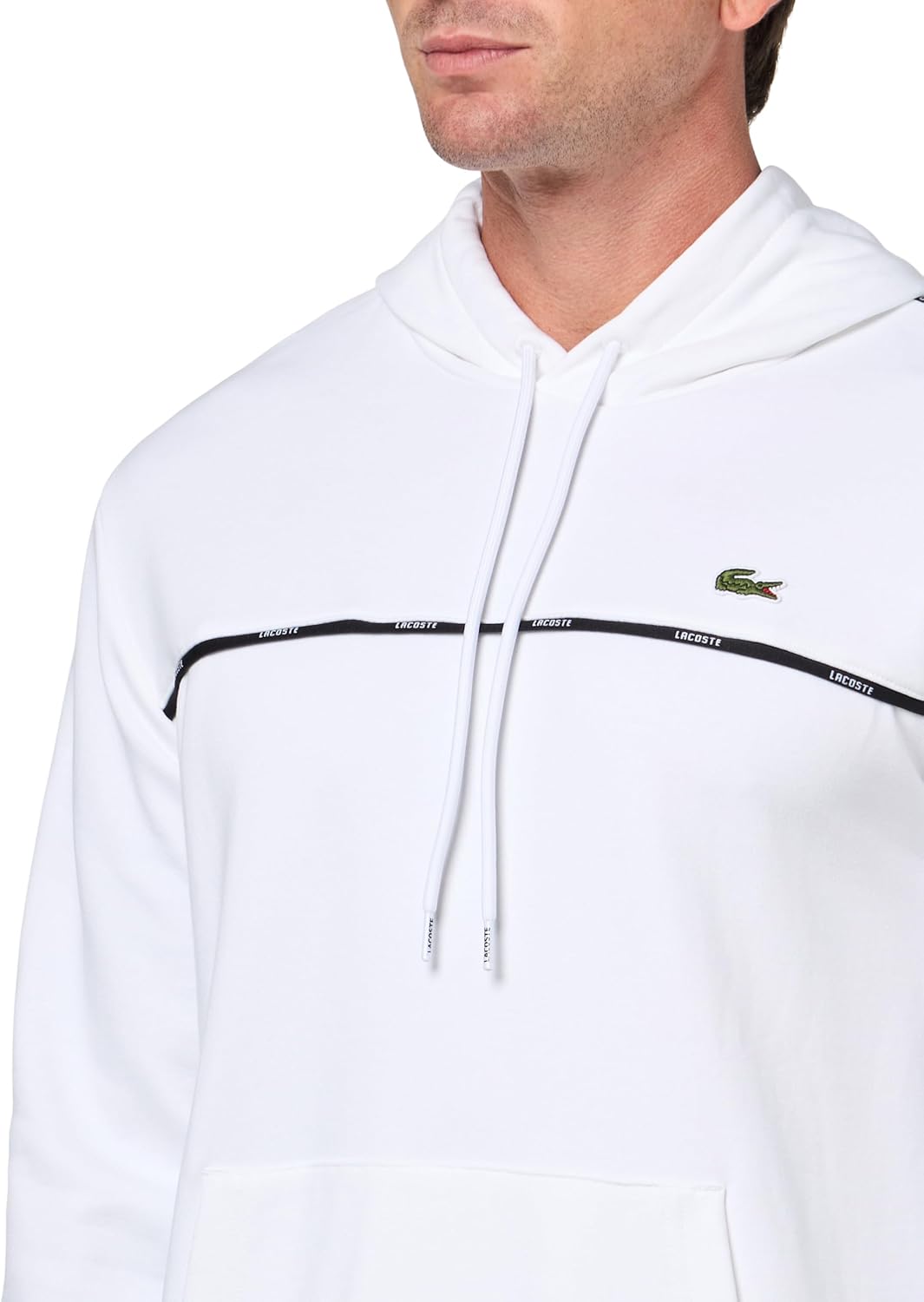 Lacoste mens Classic Fit Logo Stripe Sweatshirt - Image 3