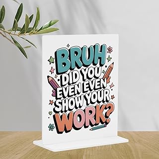 English Math Classroom Decor High School - Playful & Inspirational Acryl...