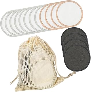 HONMEET 1 Conjunto De 16 Peças De Almofadas De Algodão Almofadas Faciais Laváveis Almofadas Faciais Reutilizáveis Almofadas Cosméticas Reutilizáveis Almofadas De Maquiagem Almofadas