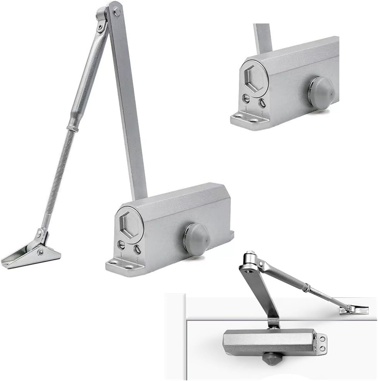 Door Closing Equipment Metal Spring Buffer Closer for Residential Commercial Use(25-45KG)