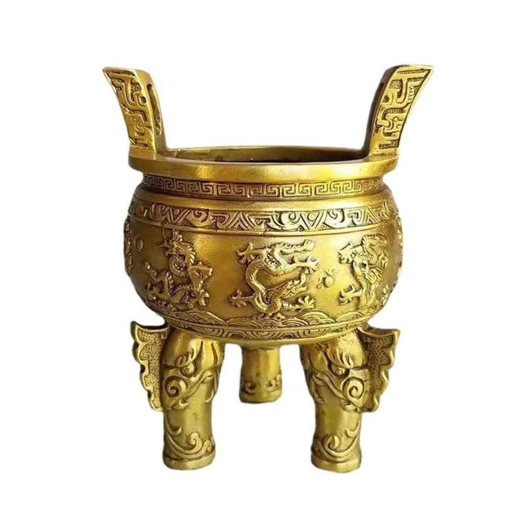 Incense Burner Home Office Crafts Ornaments Brass Dragon Incense Burner Chinese Waterfall Incense Burne
