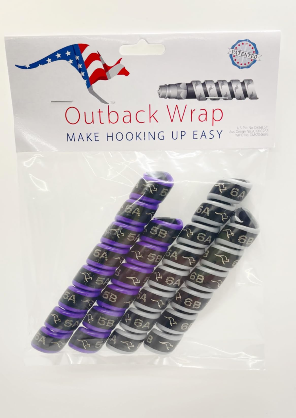 Outback Wrap Hydraulikschlauchmarker, Violett und Grau