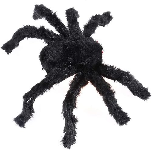 Miniatura 6 de SEWACC 12 arañas gigantes para decoración de Halloween, decoración de Halloween para exteriores, decoraciones de Halloween aterradoras para