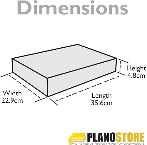 Miniatura 4 de Plano EDGE Premium Jig and Bladed Jig Tackle Utility Box, Clear and Yellow, Rust-Resistant Storage, Waterproof Tray for Jig and Bladed Jig Tackle