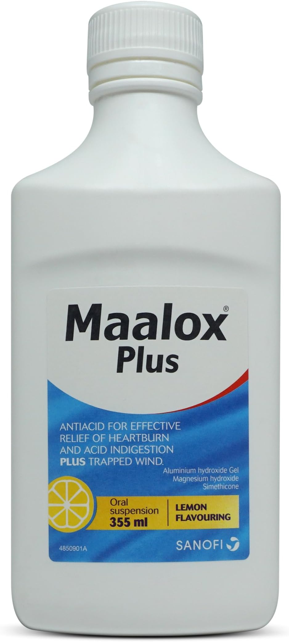 Maalox Plus Lemon Antacid Oral Suspension 355 ml