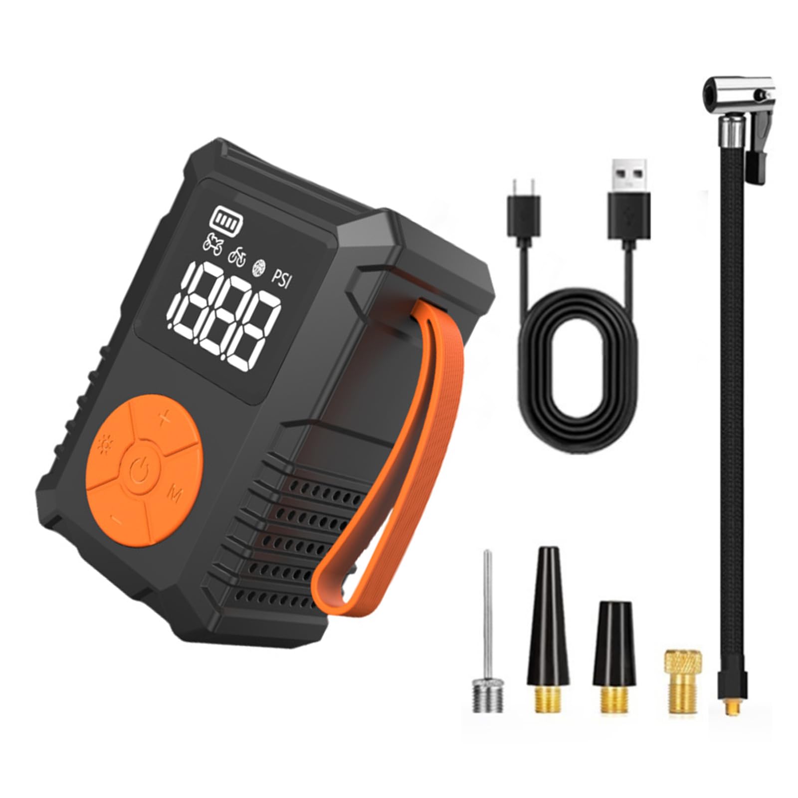 Tertioi Multicolor Rechargeable Air Pump Tire Inflator Portable Compressor Digital Cordless Car Tire Inflator Motorcycle Bicycle Cordless Air Compressor For Car Tires
