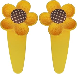 Mix&Max Hair Clips 2 Pieces Shape Flower For Girls-Yellow