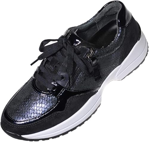 Amazon ガボール スニーカー 22cm 26cm レディース レザーシューズ ネイビー レースアップ 天然皮革 Gabor ガボール スニーカー