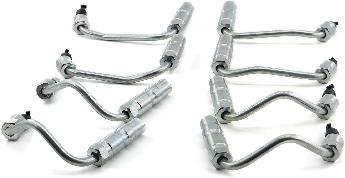 97188720 Fuel Injector Lines Set 8PCS Compatible with 2001-2004 Chevy Chevrolet Silverado 2500HD 3500/ GMC Sierra 2500HD 3500 6.6L LB7 Duramax Diesel 904-126 904-127 904-128 904-129