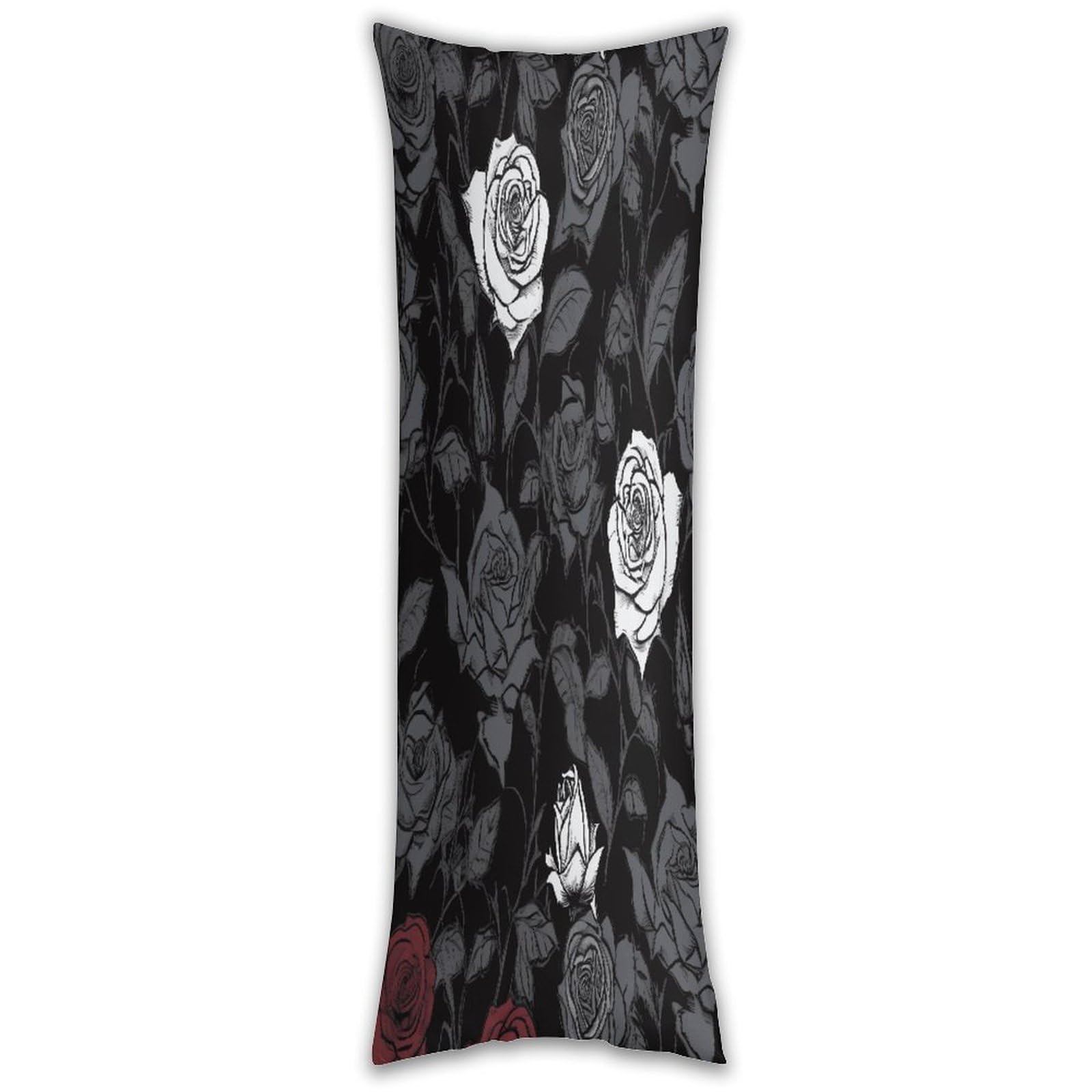Rose Gothic Long Pillow Case with Zipper Ultra Soft Microfiber Long Pillow Cover Breathable Body Pillow Protector Soft Wrinkle Pillowcase for Bed Sofa Bedroom 53 X 19 in