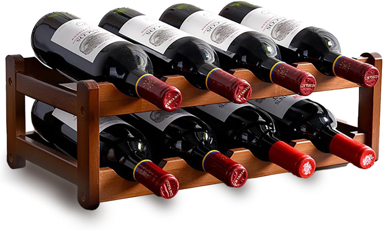 Soporte para Vinos de Bambú SCONVU, 8 Botellas, de Encimera