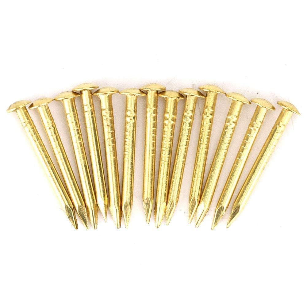 Set di 100 Chiodi Decorativi in Ottone, 18mm, per Legno, Scatole, Foto, Accessori Domestici e Progetti Fai da Te