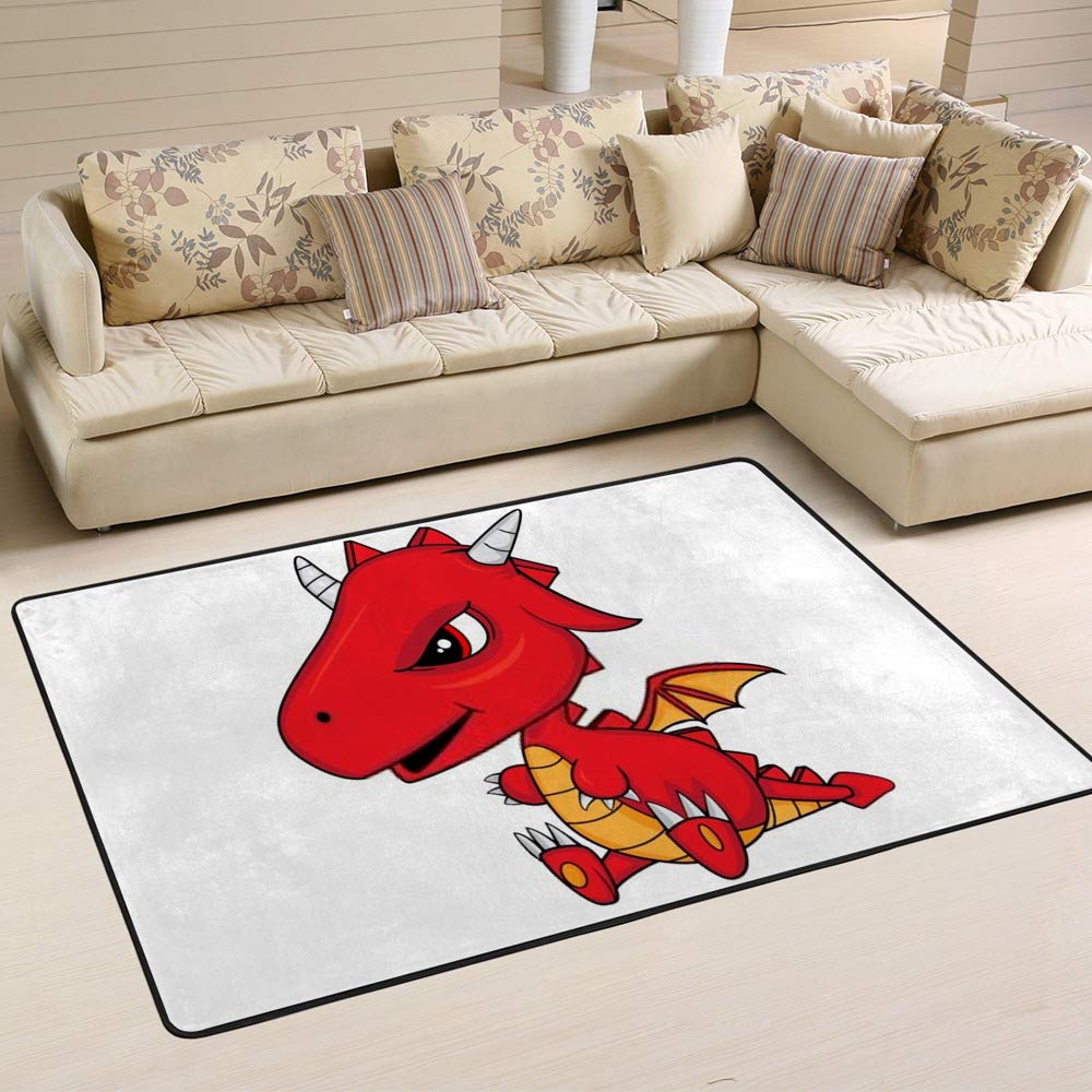 Tapis dragon de grande taille en microfibre corail anti-boulochage haut de gamme