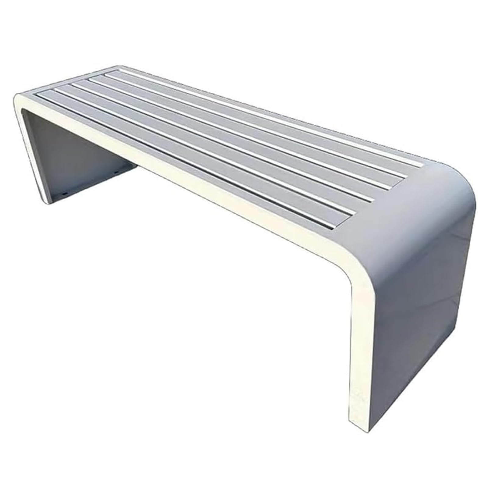 Banc en métal sans dossier de 100cm pour optimiser l'espace d'une cour