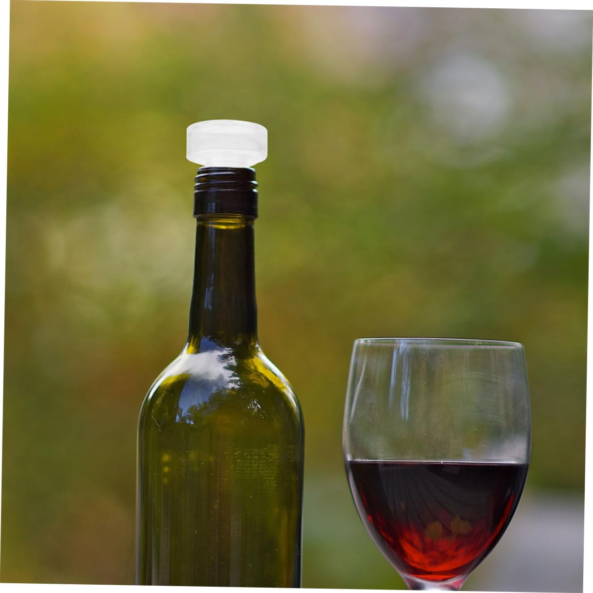 12 piezas Tapón de Vino T-shaped de Cristal de Reutilizables Decorativo y Práctico para Botellas Estándar Preserva y Derrames