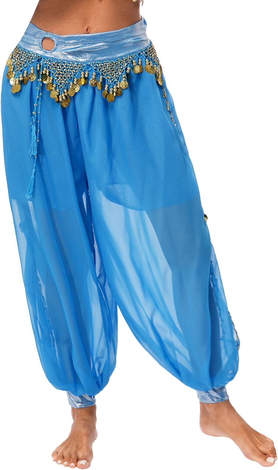 Womens Belly Dance Pants Baggy Harem Pants Indian Dance Costume Trousers Halloween Cosplay Outfit