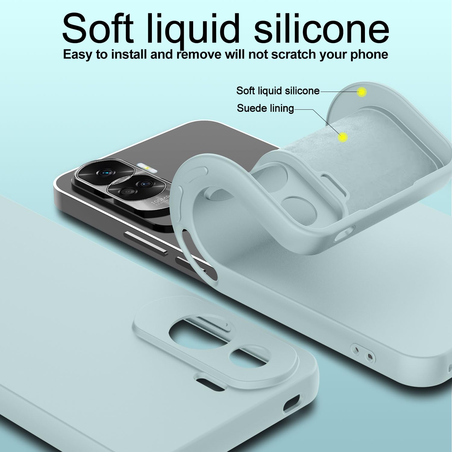 Cover Honor 90 Lite + 3 Pellicole Vetro Temperato: Custodia Morbida In Silicone Trasparente Antiurto E Antigraffio - 3