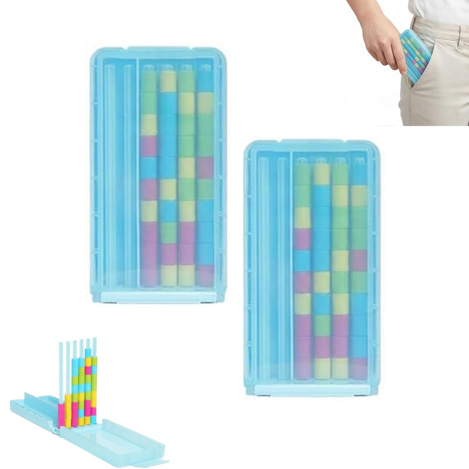 Défi Mini Color Stack – Casse-tête de Voyage Portable avec 40 Anneaux de Couleur, Jeu Compact pour Empiler et Trier