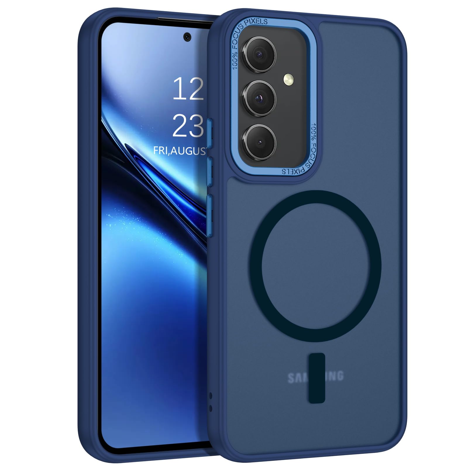 GUAGUA for Samsung Galaxy A54 Case Compatible with MagSafe Galaxy A54 Magnetic Cases Translucent Matte Skin Feeling Shockproof Protective Anti-Scratch