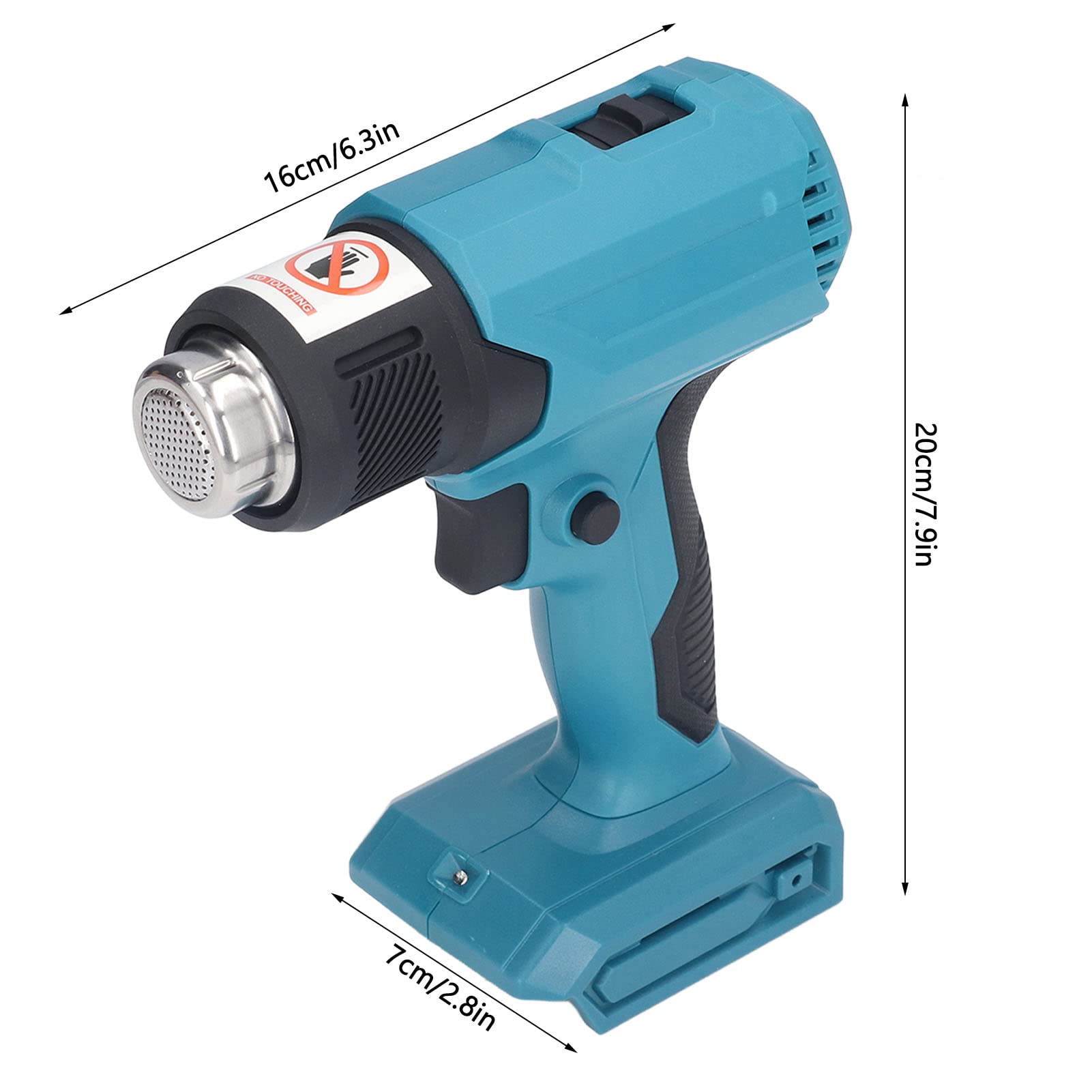 Cordless Heat Gun ABS 3 Gear Rechargeable Portable Plastic Welding Gun for Packaging Portable Plastic Welding Guns for Packaging