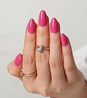 Vista 14 de morily 24 uñas postizas negras a presión, uñas postizas de aguja de longitud media, uñas postizas de almendra, uñas postizas largas acrílicas