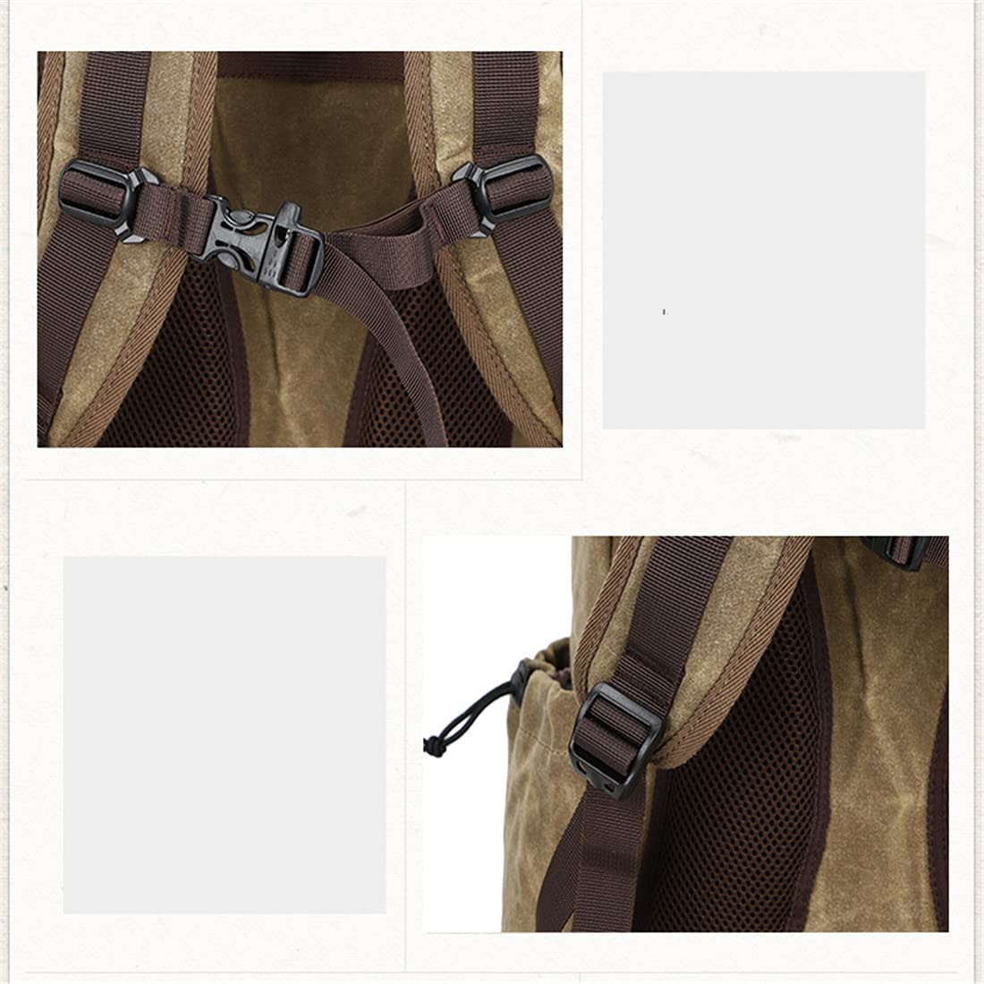 Borsa per Fotocamera, Custodia per Fotocamera DSLR Borsa per Fotocamera Resistente all'Acqua con Portafoglio E Compartimento per Laptop Compatibile, per Uomini E Donne,Cachi