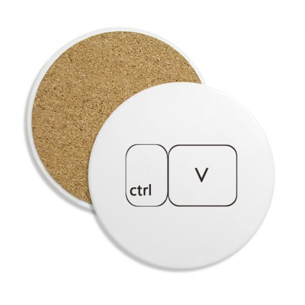 Coaster en céramique Ctrl V sous-verre absorbant multicolor pour tasse