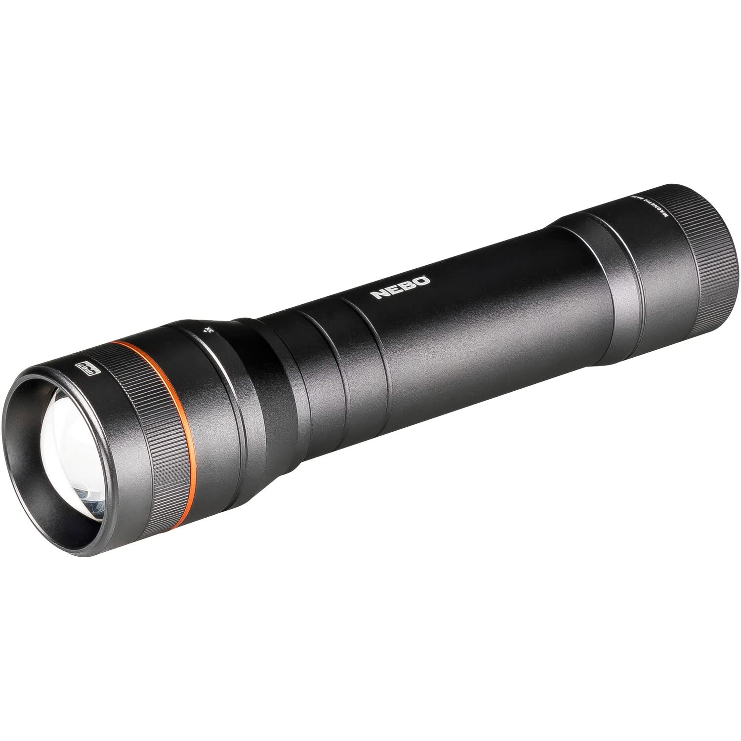 Nebo Newton 1500 Lumens | Black Led Waterproof Flashlight | Aa Battery Powered With Magnetic Base
