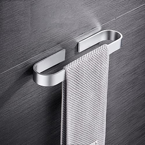 Porte-serviette serviette de salle de bain compact en métal argenté