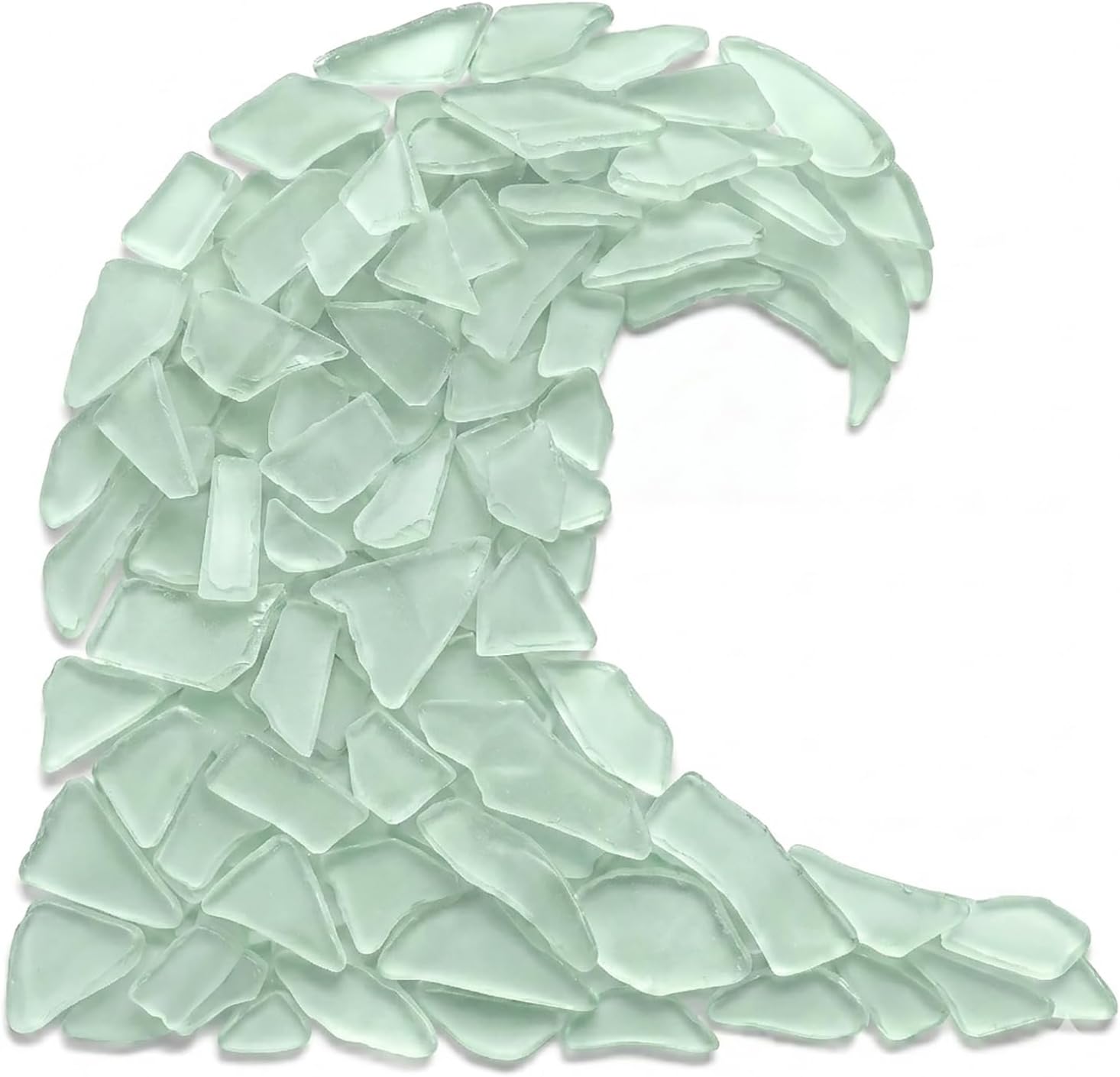 Sea Glass for Crafts – 11oz Mint Green Sea Glass Decor, Tumbled Seaglass, Beachglass for Crafts, Seaglass for Beach Accents, Coastal DIY Supply, Nautical Vase Filler