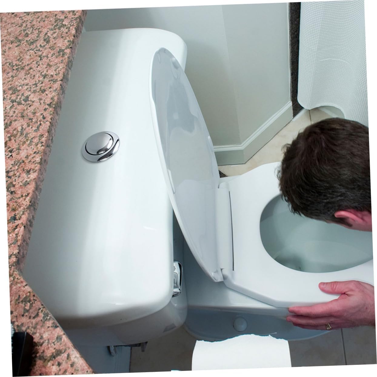 Tofficu 60pcs Toilet Water Tank Push Button Bathroom Flush Button Easy to Install Replacement for Toilets Accessory for