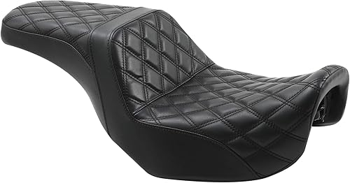 Vista 47 de Asiento de motocicleta para conductor y pasajero, apto para Harley Dyna Wide Glide Low Rider Street Bob Fat Bob FXDF Super Glide Custom FXDC