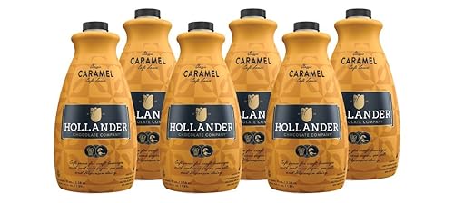 Classic Caramel Café Sauce™ de Hollander Chocolate Co. | Salsa de caramelo gourmet perfecta para el profesional o barista casero - Peso neto.