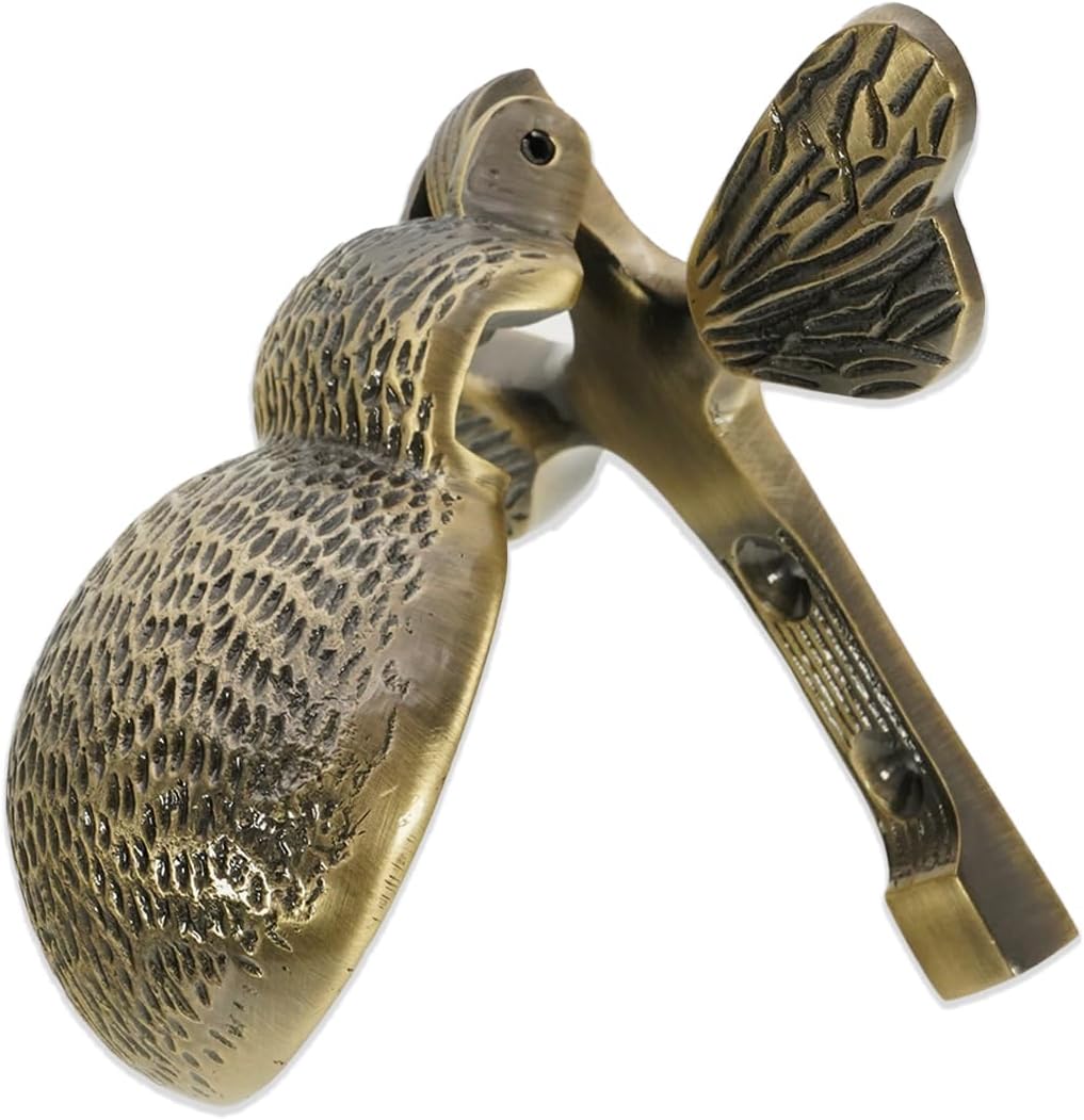 Infinity Decor Solid Brass Bumble Bee Front Door Knocker Antique Finish - Ideal for Front Entrace Doors