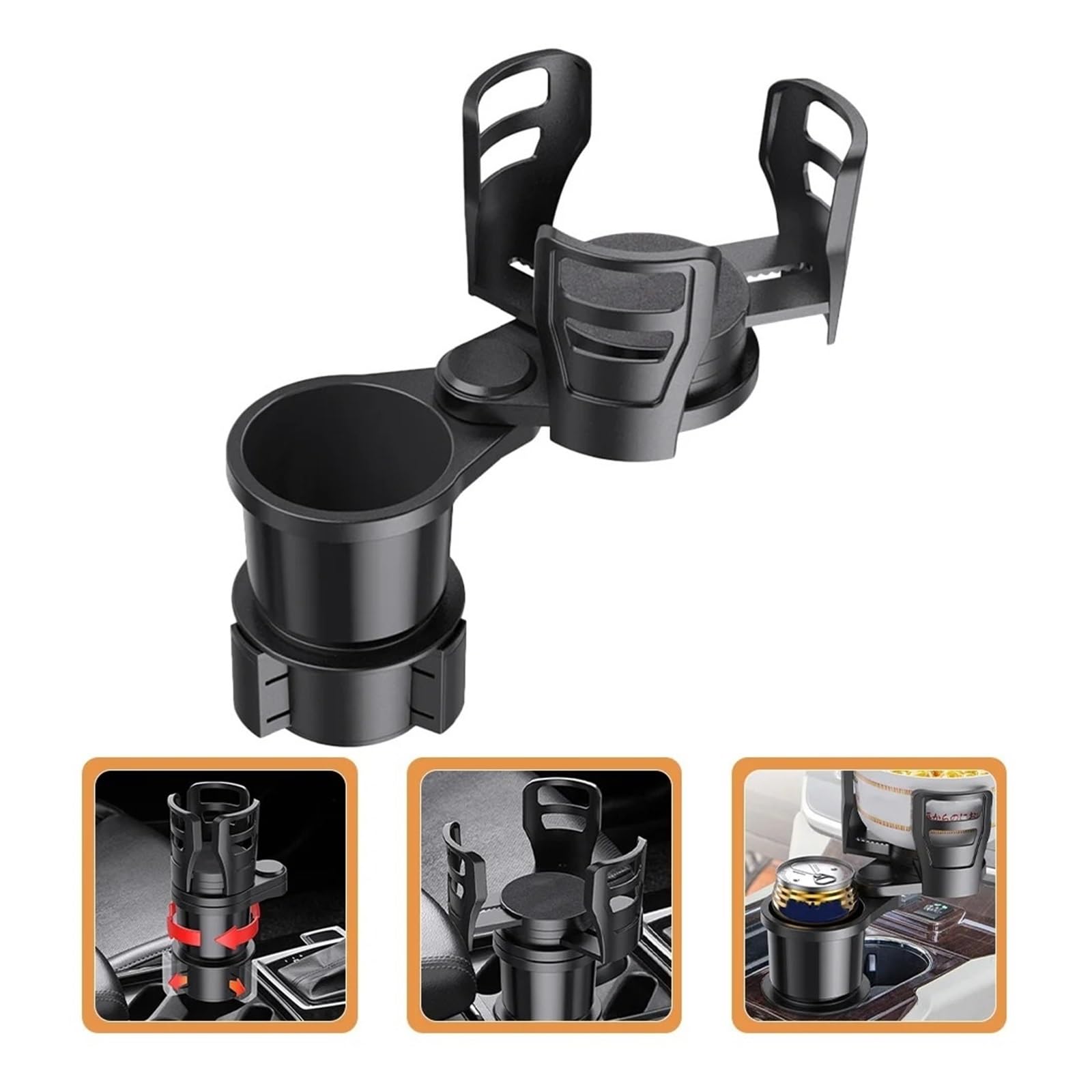 Universal Becherhalter Auto Auto Cup Expander 2-Slot Universal Fahrzeug Montiert Getränkehalter Für Flasche Adapter Zubehör Aufbewahrungsbox Becherhalters Fahrzeug