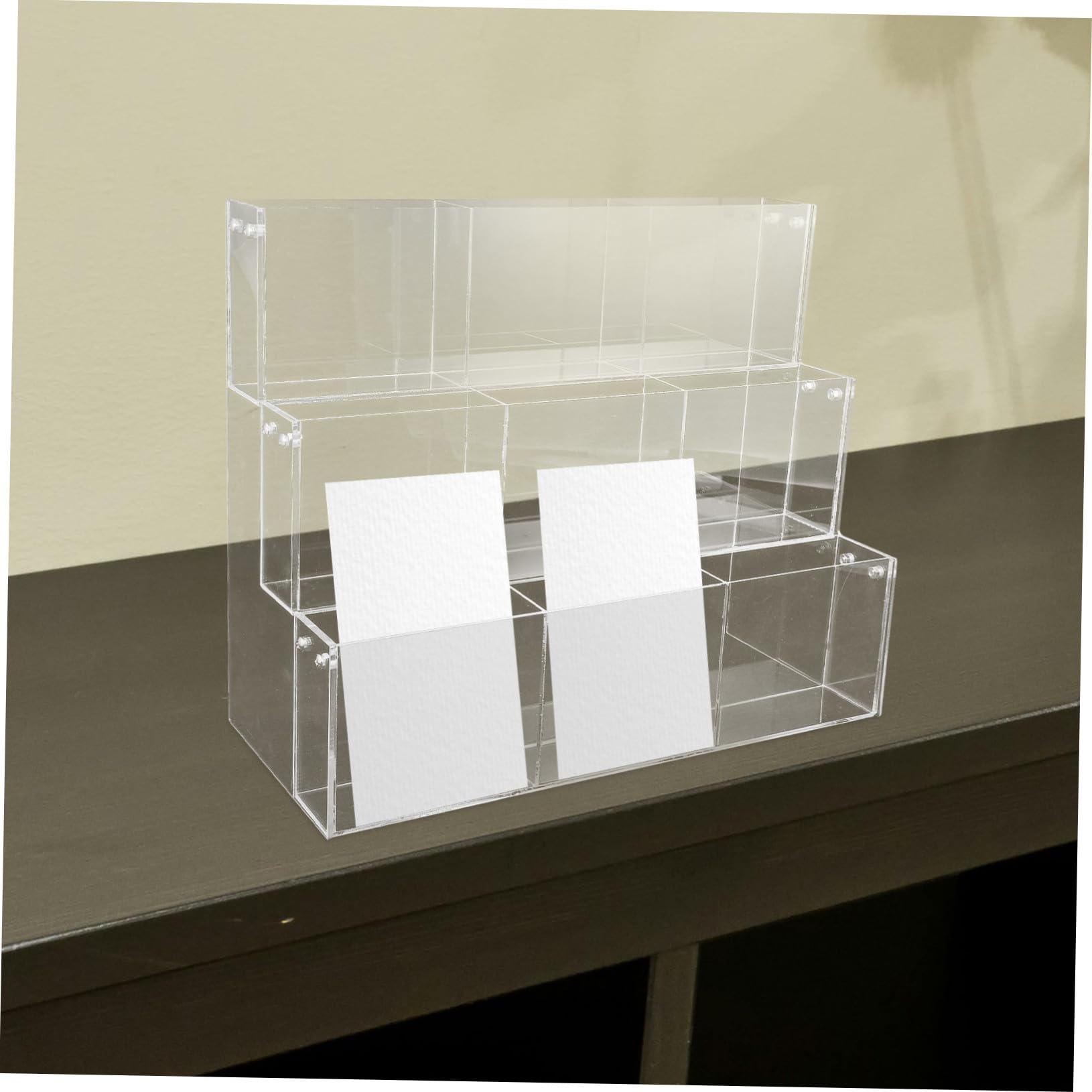 Levemolo Prospekthalter Lotterieständer Büro Acryl für Transparenter Moderner und Praktischer zum Organisieren von Berichten und Aufbewahren von Akten Shop