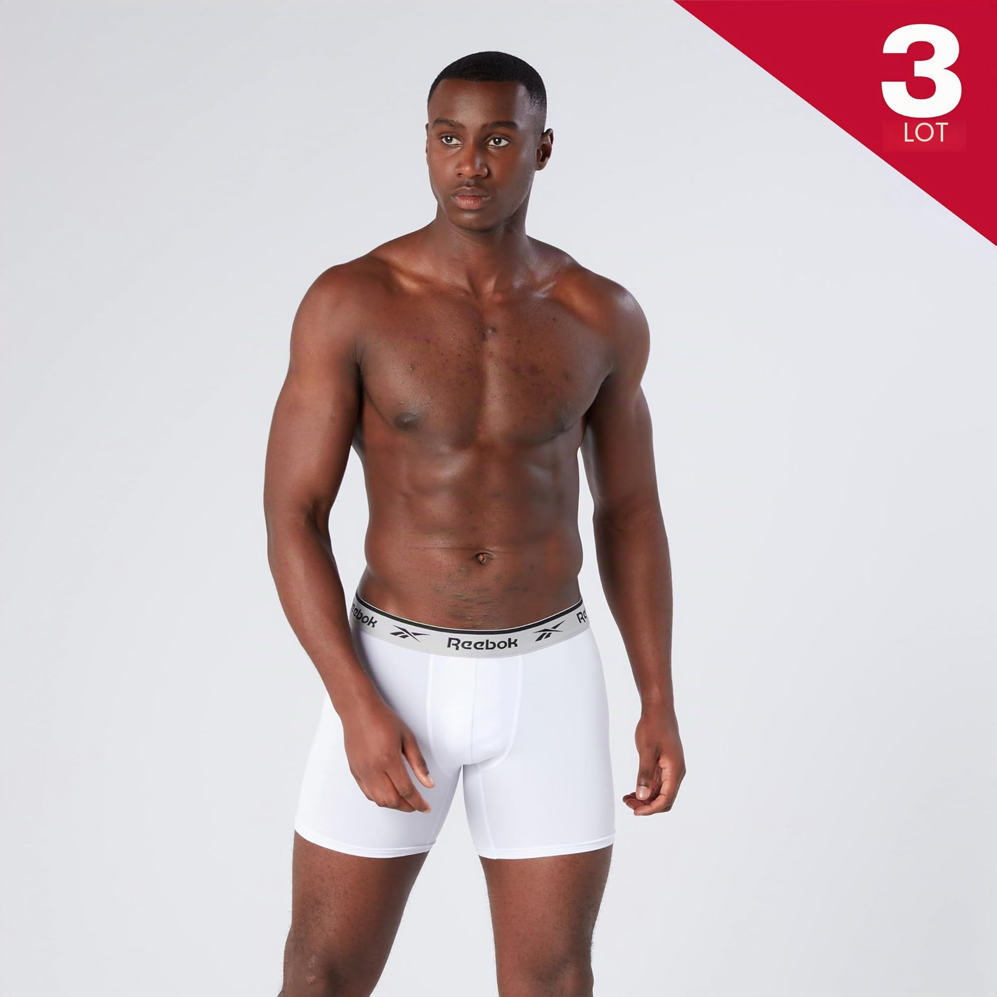 Reebok Boxers Ainslie pour Homme | Lot de 3 Boxers de Sport Respirants et Extensibles | sous-vêtements pour Homme | Boxers en lot