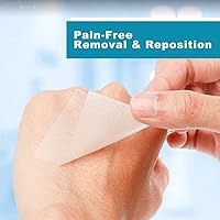 Vista 6 de LotFancy Cinta médica transparente, 6 rollos de 2 pulgadas x 10 yardas, cinta quirúrgica hipoalergénica transparente, cinta de primeros auxilios