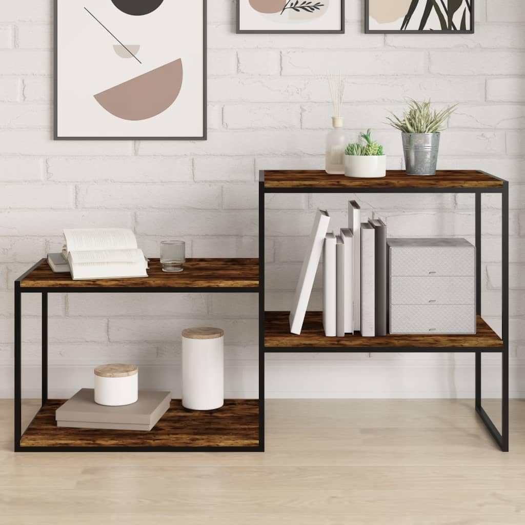 Generisch Wandregale 4 STK. Räuchereiche 60x40x1,5 cm Holzwerkstoff,Regalsysteme,11.66 kg-838243