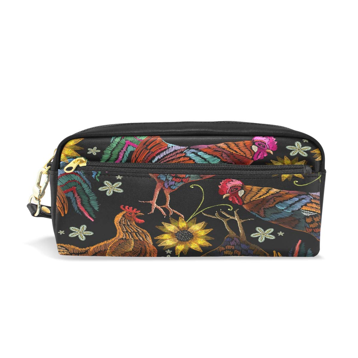 Eslifey Kosmetiktasche Mit Aloha-Palme - PU-Leder, 20x8x7 Cm, Wasserfest, 2 Fächer, Für Schule & Reise
