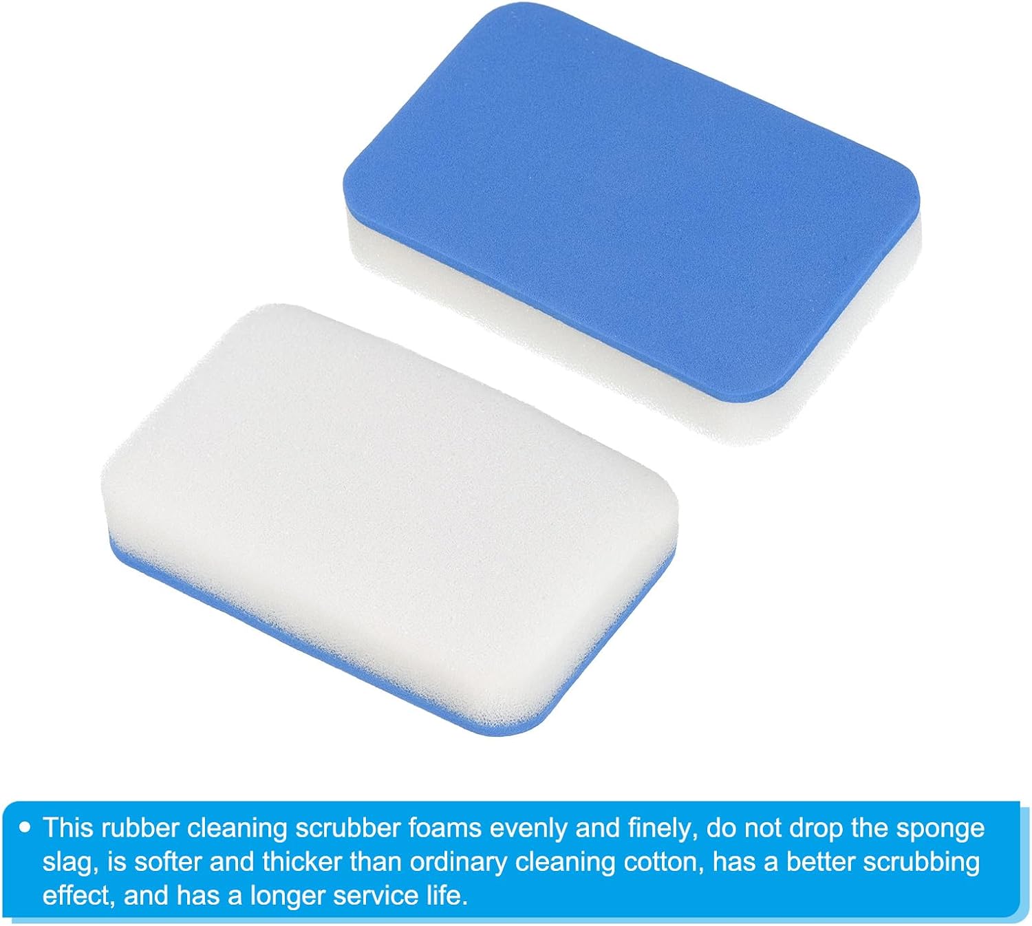 PATIKIL Table Tennis Rubber Care Sponge, 4 Pack Ping Pong Paddle Cleaning Sponge Racket Pat Cleaner, Blue White