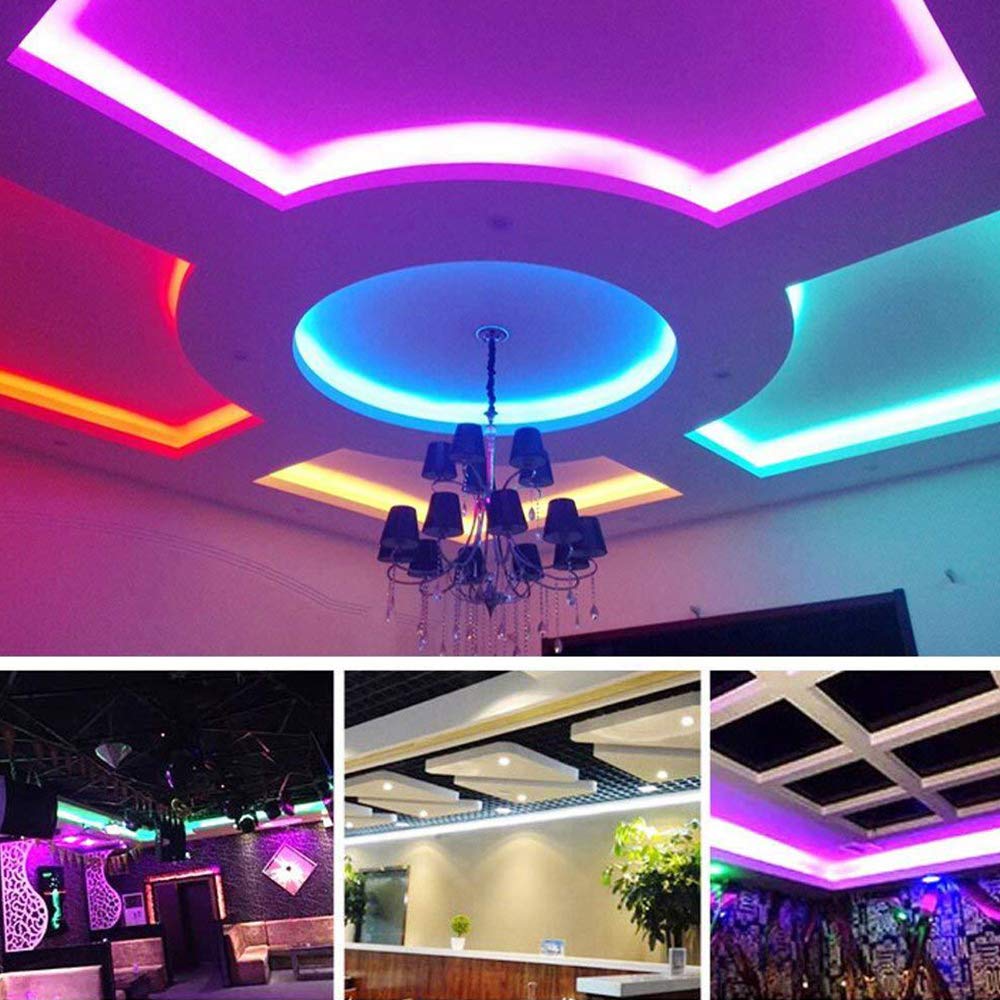 AKT Étanche Ruban LED 10M (32.8FT) Lights SMD 5050 RGB Dimmer Multicolore Kit Eclairage à Changer pour Accueil Cuisine Noël Mariage Fête