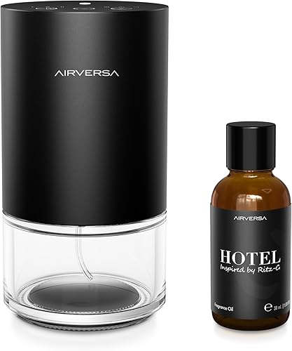 Airversa Difusor de Aceites Esenciales Sin Agua Difusores de Aromaterapia para el Hogar Habitación Grande, Dormitorio, Coche, Oficina, Escritorio,