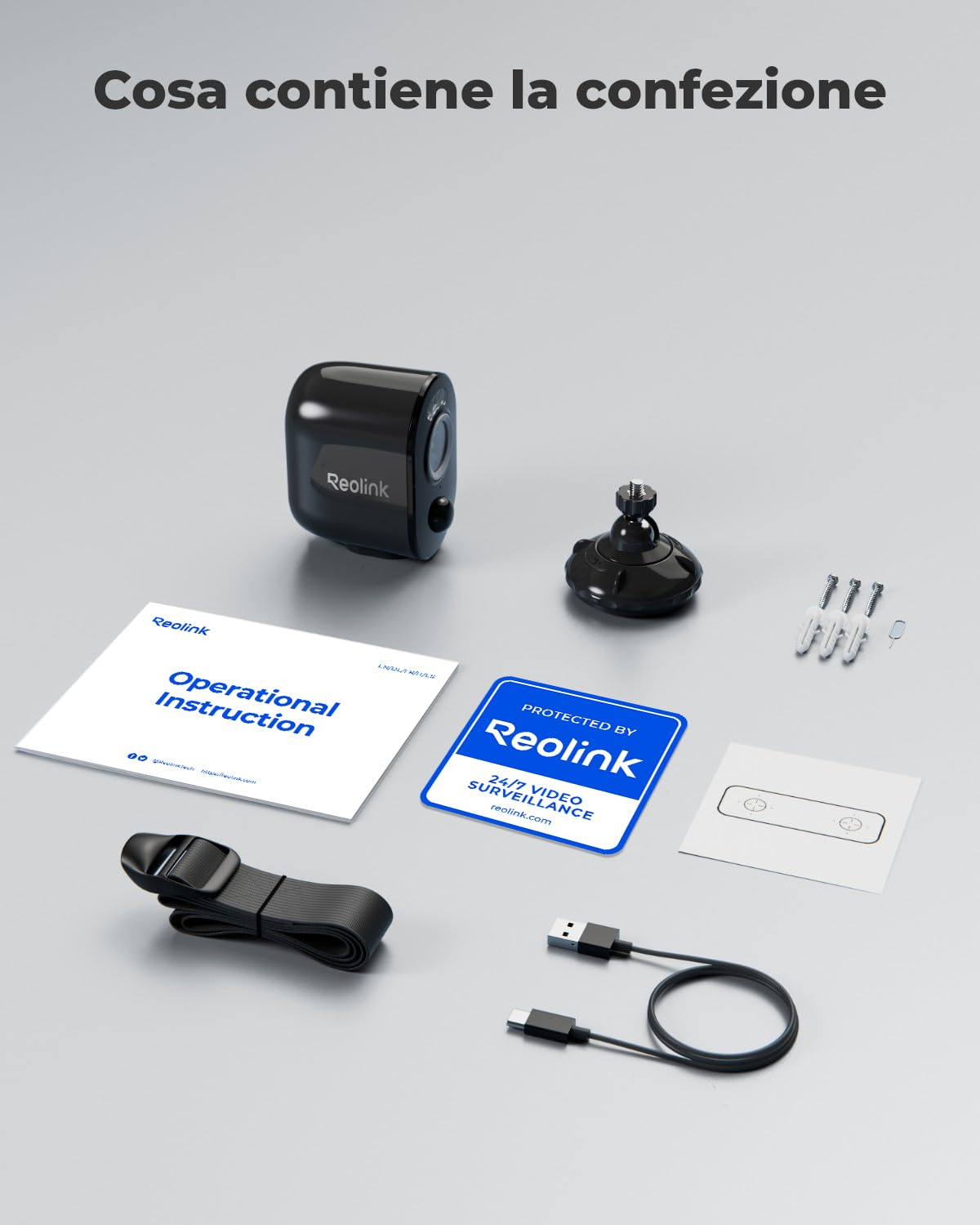 Reolink 4K 8MP Videocamera Sorveglianza Esterno WiFi 2,4/5GHz, Senza Fili | Telecamera WiFi Senza Fili Batteria Solare, Rilevamento Smart, Visione Notturna a Colori, Funziona Alexa, Argus 3 Ultra(Nero)