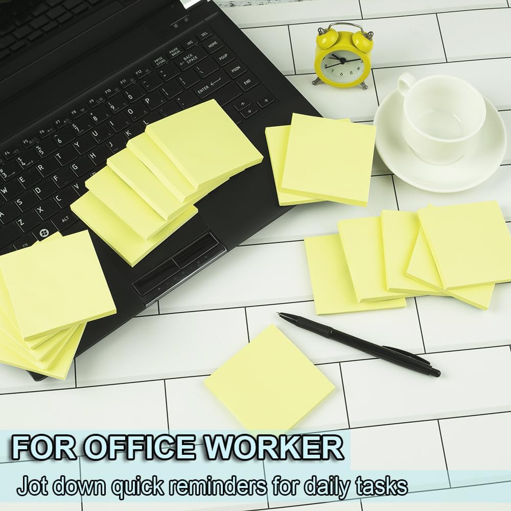 18 Pack Pop Up Sticky Notes Refill,Light Yellow 3x3 in Accordion Stickies image 5