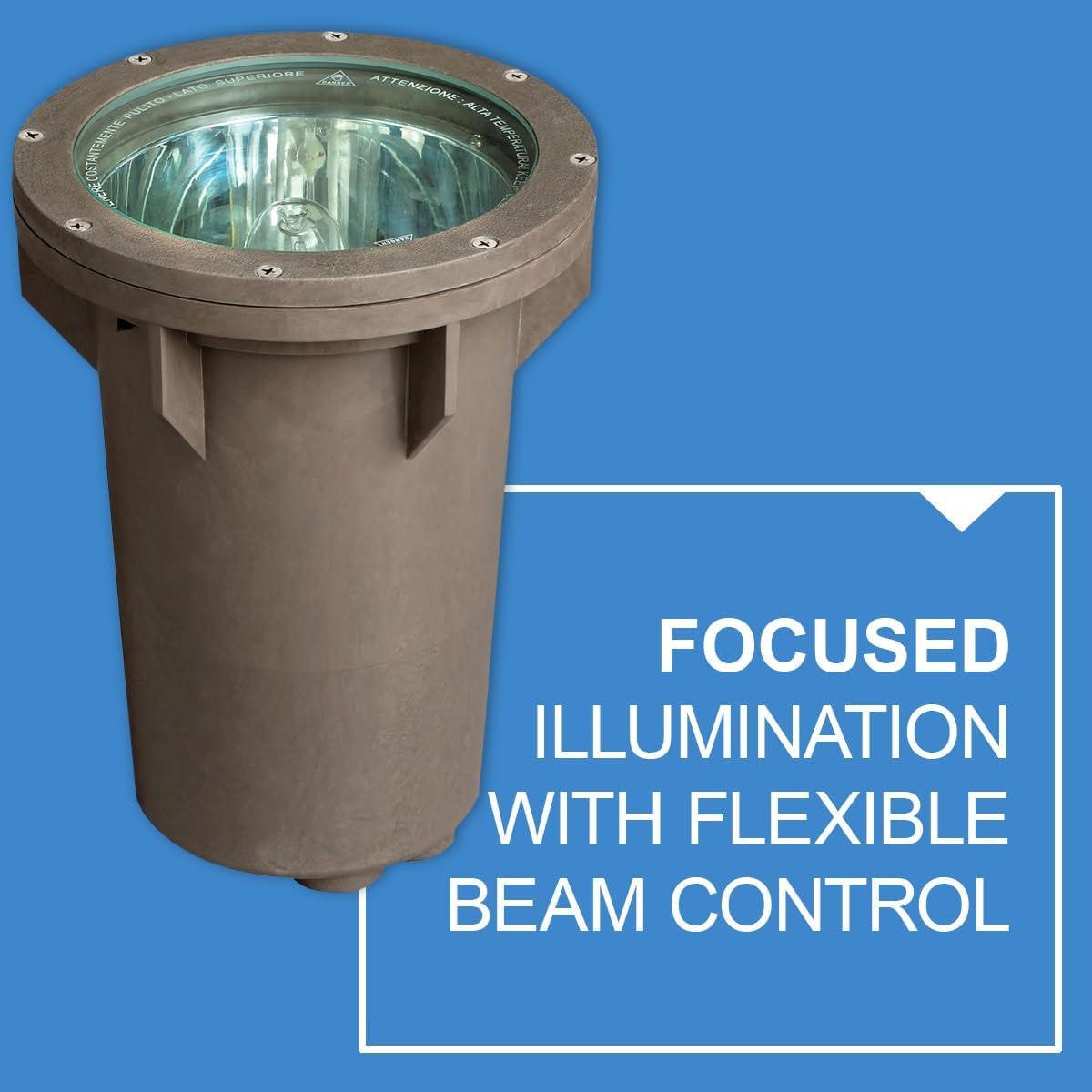 Hinkley Landscape In-Ground Well Light, 120V Line Voltage, Thermoplastic Composite Resin Housing, Clear Glass Lens, Bronze Finish
