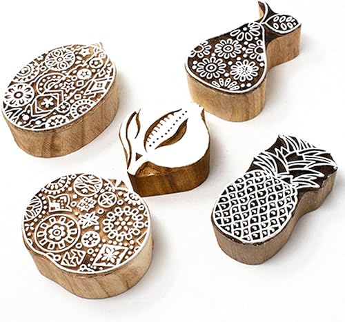 Miniatura 16 de Sellos de madera para impresión en bloque en borde de sari, textil, arcilla, cerámica, tatuaje, manualidades en tela, tatuaje de henna HASHCART®