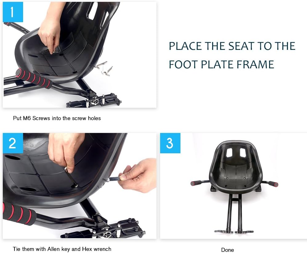 Koowheel Hover Go Cart Accessories, Easy Transform the Hoverboard to Hovercart, Fit All Size 6.5’’ 10’’ Two Wheels Self Balance Board, Compatible with Kits to Adult