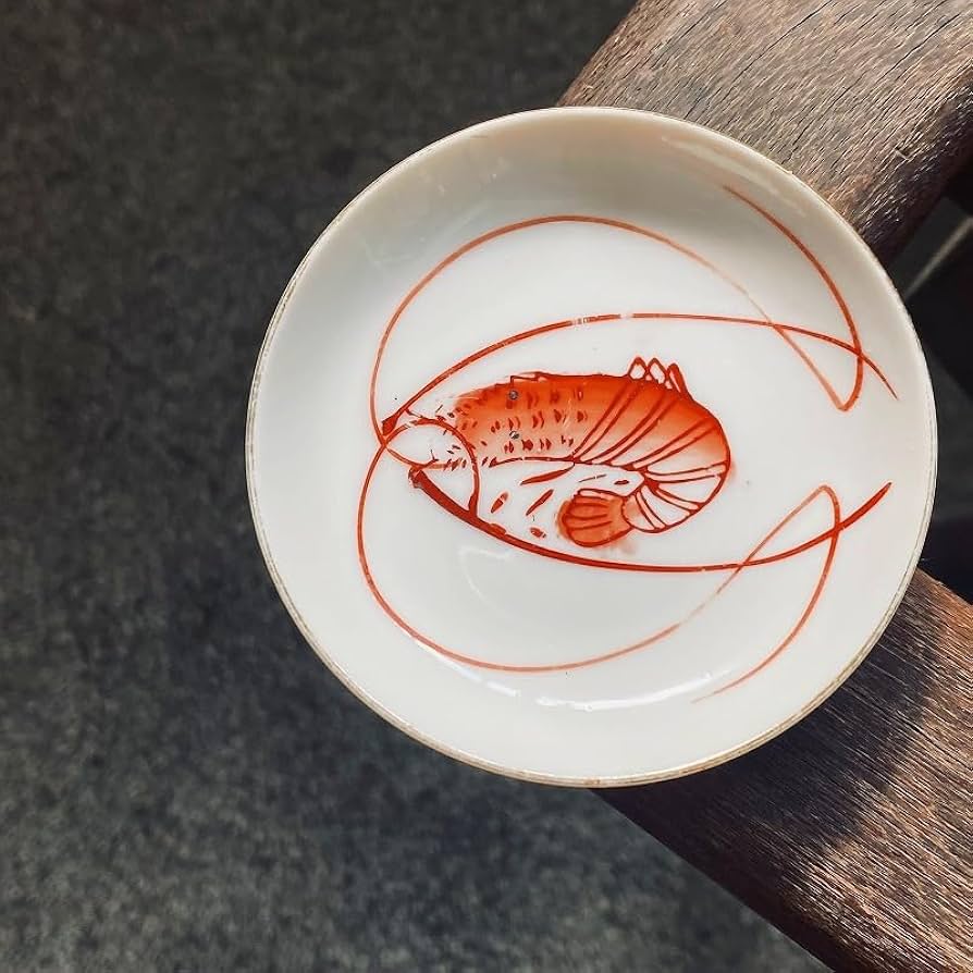 Amazon | 台湾レトロ豆皿 小皿 エビ 蝦 pm3-B台湾食器ヴィンテージ